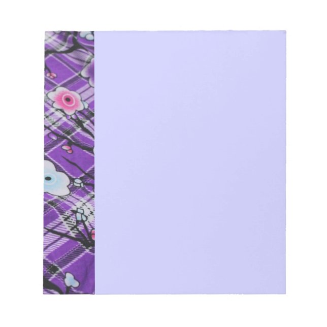 Lila Blumen Notizblock (Vorderseite)