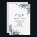Lila Blumen Sweet 16. Lavender 16. Geburtstag Einladung<br><div class="desc">Sweet 16 Geburtstagseinladung mit violetten Blumen. Bitte kontaktieren Sie mich,  wenn Sie zusätzliche Artikel benötigen.</div>