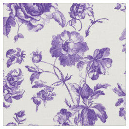 Lila Blumen-Toile-Muster Stoff