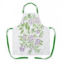 Lila Blumen Überdrucke Schürze