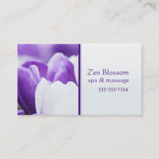 Lila Blumen-Wellness-Center-Geschäfts-Karte Visitenkarte