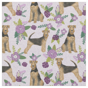 lila Blumenbeete Stoff
