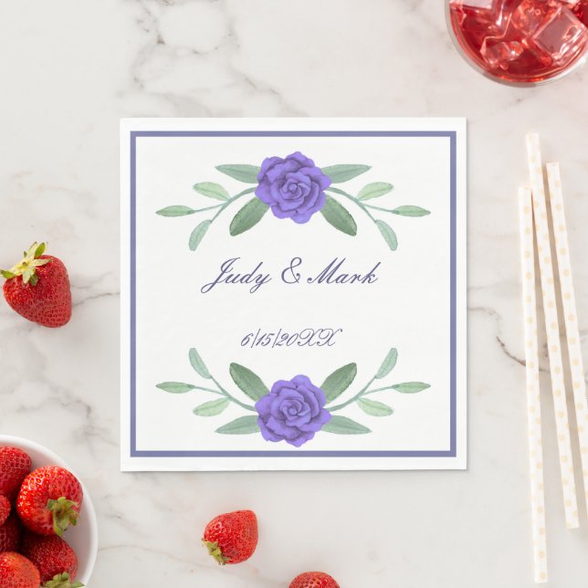 Lila Blumenblätterpapier Napkins Serviette (Beispiel)
