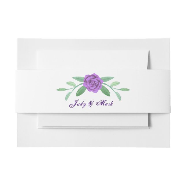 Lila Blumenblätterung Einladungsbanderole (Vorderseite Beispiel)