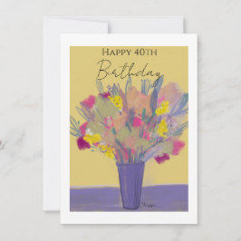 Lila BlumenBouquet, individuelles Jahr Geburtstag