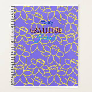 Lila BlumenDankeszeitung mit voller Blüte Planer