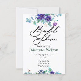 Lila Blumeneinladung Einladung