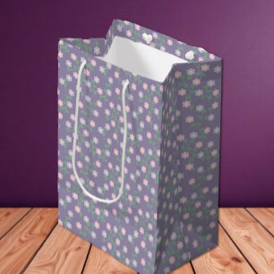 Lila Blumener Geburtstag Mittlere Geschenktüte