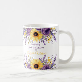 Lila Blumenfeier 60. Geburtstagsfeier Kaffeetasse