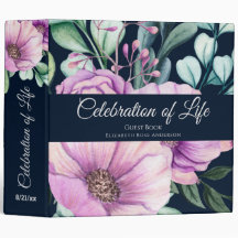 Lila Blumenfeier des Life Gast Book