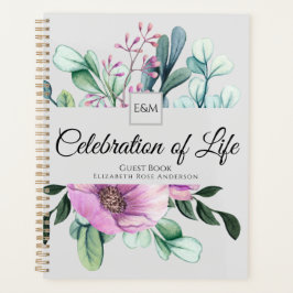 Lila Blumenfeier des Life Gast Book Planer