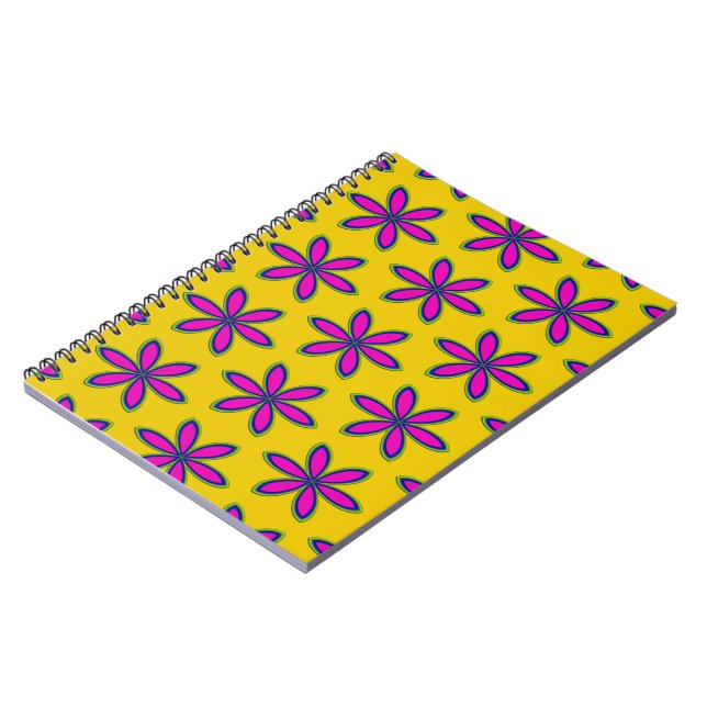 Lila Blumenfleck Notizblock (Linke Seite)