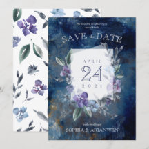 Lila Blumengarten Einladung zur Hochzeit