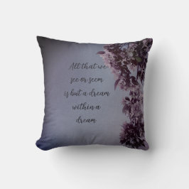 Lila Blumengedichte Kissen