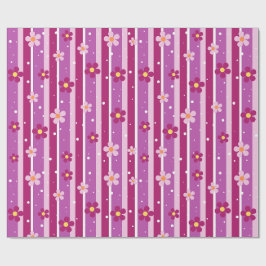 Lila Blumengeschenkpapier Geschenkpapier