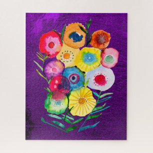 Lila, blumengeschmückte Blume