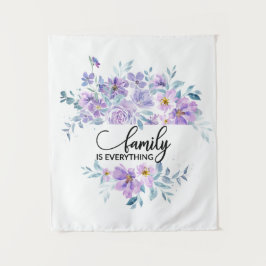 Lila Blumenherz Bouquet | Familienangebot Wandteppich