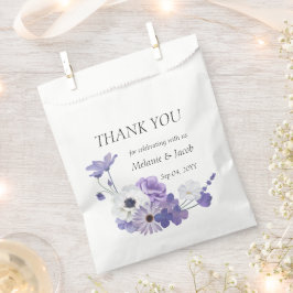 Lila Blumenhochzeit Geschenktütchen