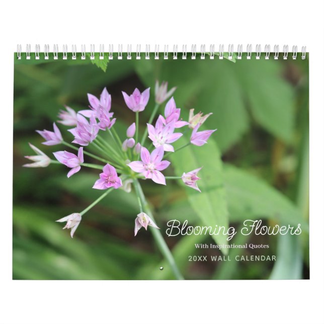 Lila Blumenkalender mit inspirierenden Zitaten Kalender (Titelbild)