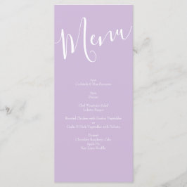 Lila Blumenkarte der  Rose Lilac Menükarte