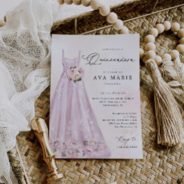 Lila Blumenkranz GeburtstagsFoto Einladung