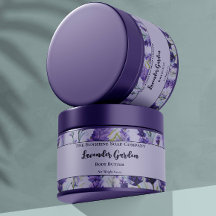 Lila Blumenlavender Garden Kosmetik JAR-Label