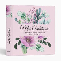 Lila Blumenlehrer-Geschenk - Jahr der Namensklasse
