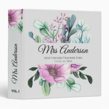 Lila Blumenlehrer-Geschenk - Jahr der Namensklasse