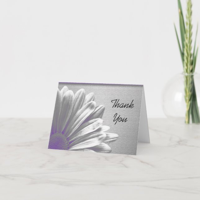 Lila Blumenmarken Bridesmaid Vielen Dank Dankeskarte (Vorderseite)