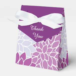 Lila Blumenmuster Danke Geschenkschachtel