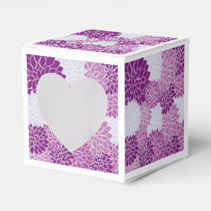 Lila Blumenmuster Geschenkschachtel