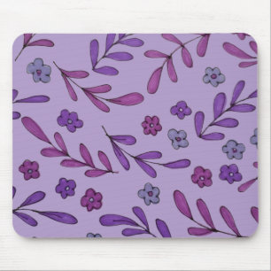 Lila Blumenmuster Mousepad