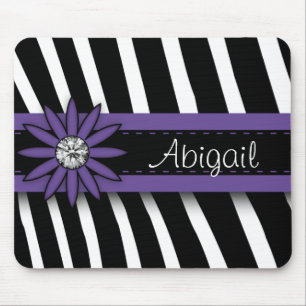 Lila Blumenmuster Mousepad