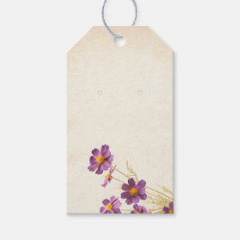 Lila Blumenmuster-Schmuckmarkierungen Geschenkanhänger