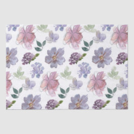 Lila Blumenmuster Seidenpapier
