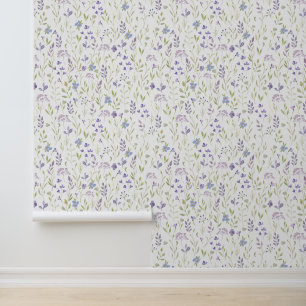 Lila Blumenmuster Tapete