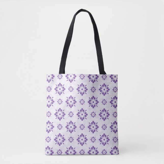 Lila Blumenmuster Tasche (Vorderseite)