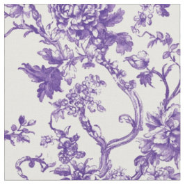 Lila Blumenranken-Toile Stoff