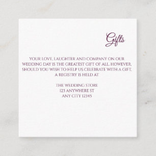 Lila Blumenring Hochzeitskarte Begleitkarte