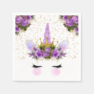 Lila Blumenrinnen Serviette