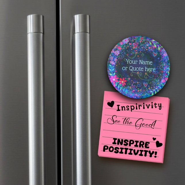 Lila Blumenspass, Individuelle Inspirivität Magnet (Von Creator hochgeladen)