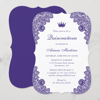 Lila Blumenstrauß Quinceañera 15. Geburtstag Einladung