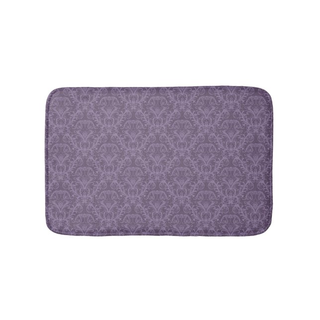 Lila Blumentapete 2 Badematte (Vorderseite)