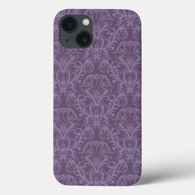 Lila Blumentapete 2 Case-Mate iPhone Hülle (Rückseite)