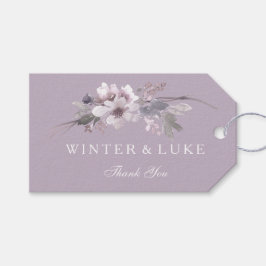 Lila Blumenwasser Hochzeitsgeschenk - Tag Geschenkanhänger