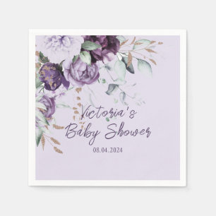 Lila Blumenwasser Lavendel Baby Dusche Serviette