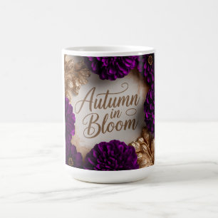 Lila Blumige Flat Lay Schrift Herbst Lifestyle Kun Verwandlungstasse