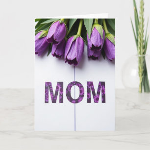 Lila Blumige Mutterkarte Karte