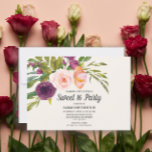 Lila Blush Pink Aquarell Blumensüß 16<br><div class="desc">Schöne lila und rot rosa Aquarell Blumenladen Sweet 16 Geburtstagsfeier Einladung für Teenager Mädchen. Kontaktieren Sie uns für Hilfe bei der Anpassung oder um passende Produkte anzufordern.</div>