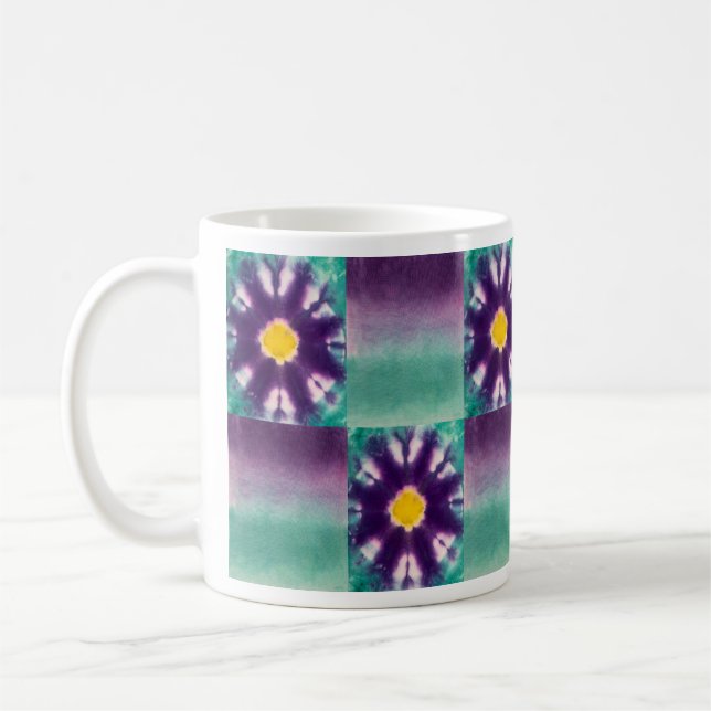 Lila Blüte Kaffeetasse (Links)